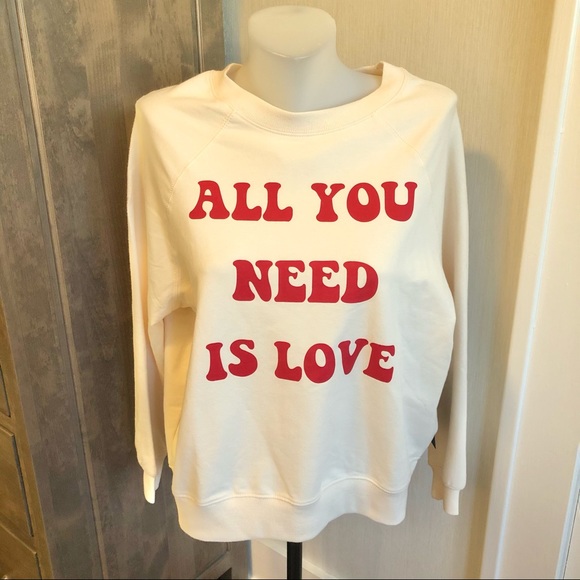 Wildfox All You Need is Love sommers sweatshirt - Picture 2 of 12